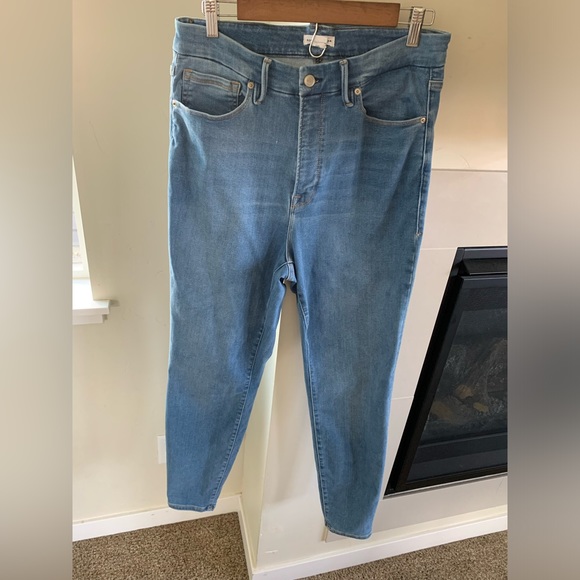 Good American Denim - ▶️ GOOD AMERICAN blue jeans high rise stretchy sz 14/18 medium wash designer